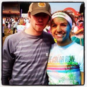 cory and brandon color run